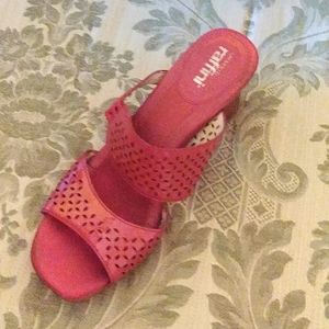 Gently worn Leather Upper & Lining, Rubber sole Flamingo pink Umberto Raffini 40